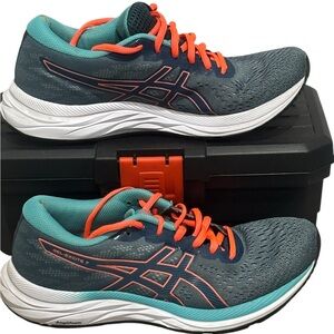 ASICS Women’s GEL-Excite 7 Running Shoes Size 9 Magnetic Blue Sunrise Red Used